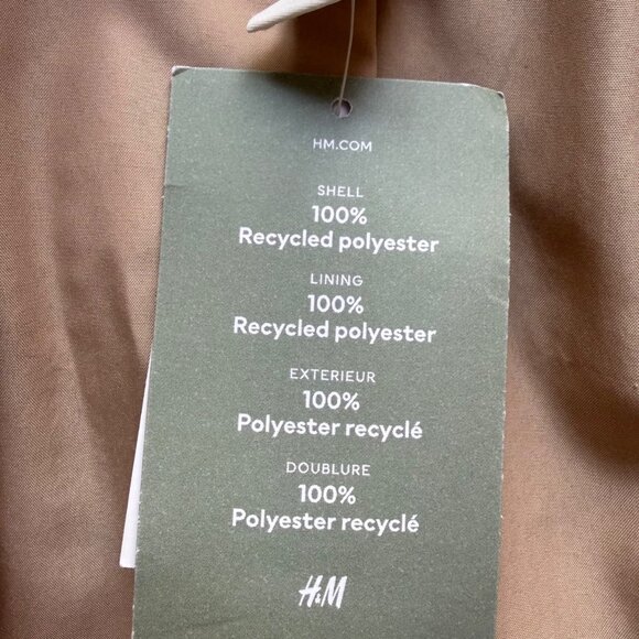 H&M Size L NEW Beige Sequined Glam Rock Party Peak Lapel Blazer Jacket - Picture 5 of 16